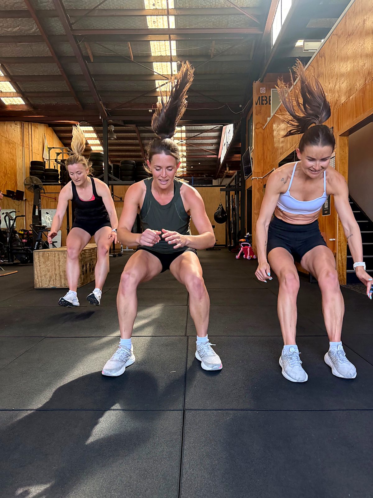 Battle ropes session outdoors